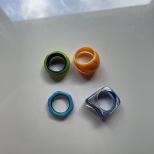 Set of 4 colorful rings